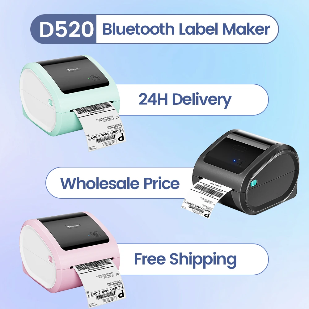 Commercial Label Printing Machine - Impressora de envio bluethooth sem fio