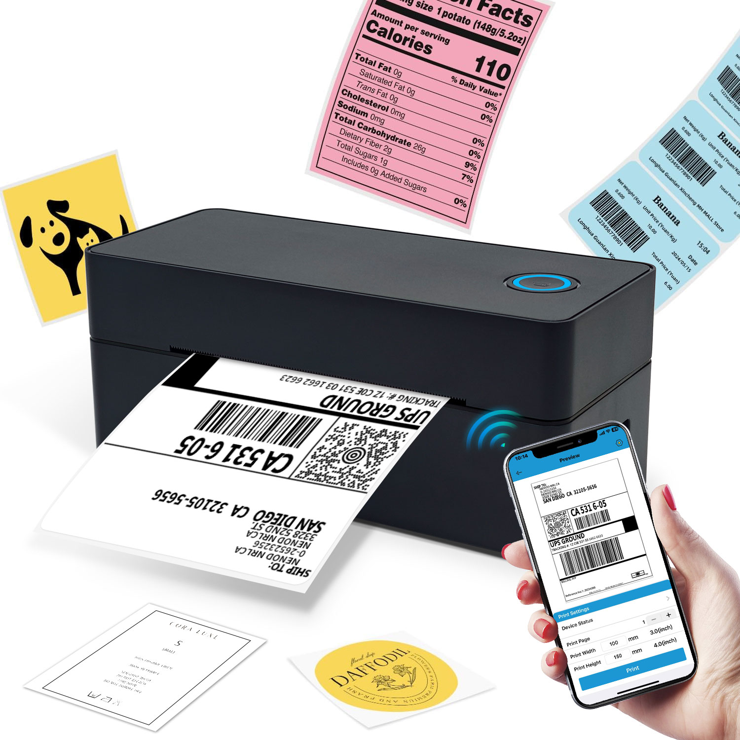 Commercial Label Printing Machine - Máquina de Impressão de Etiquetas Adesivas
