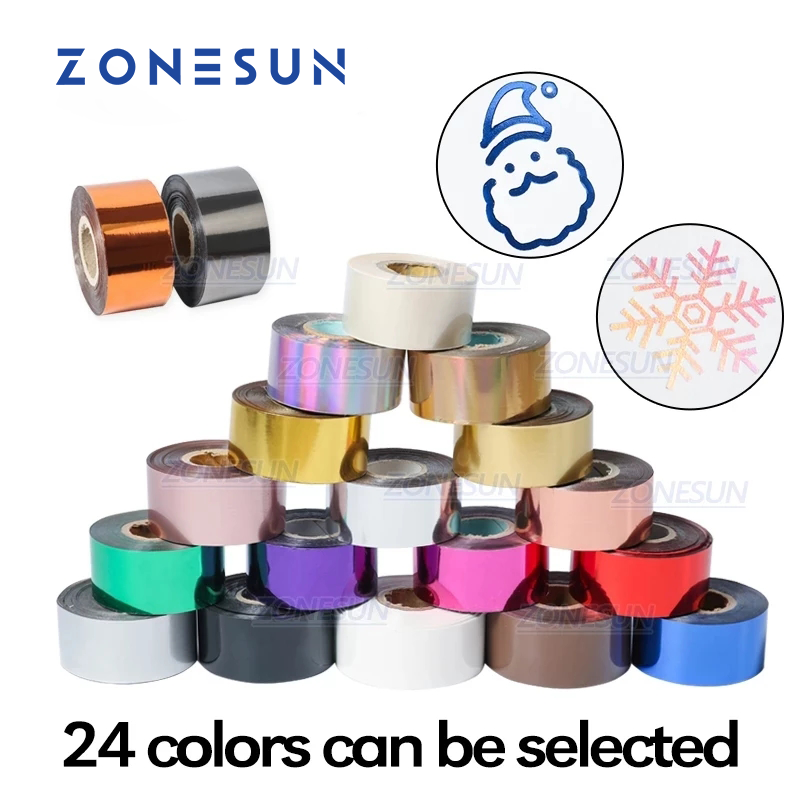 Foil Transfer Machine - Zonesun 3/4/5cm ouro prata preto folha