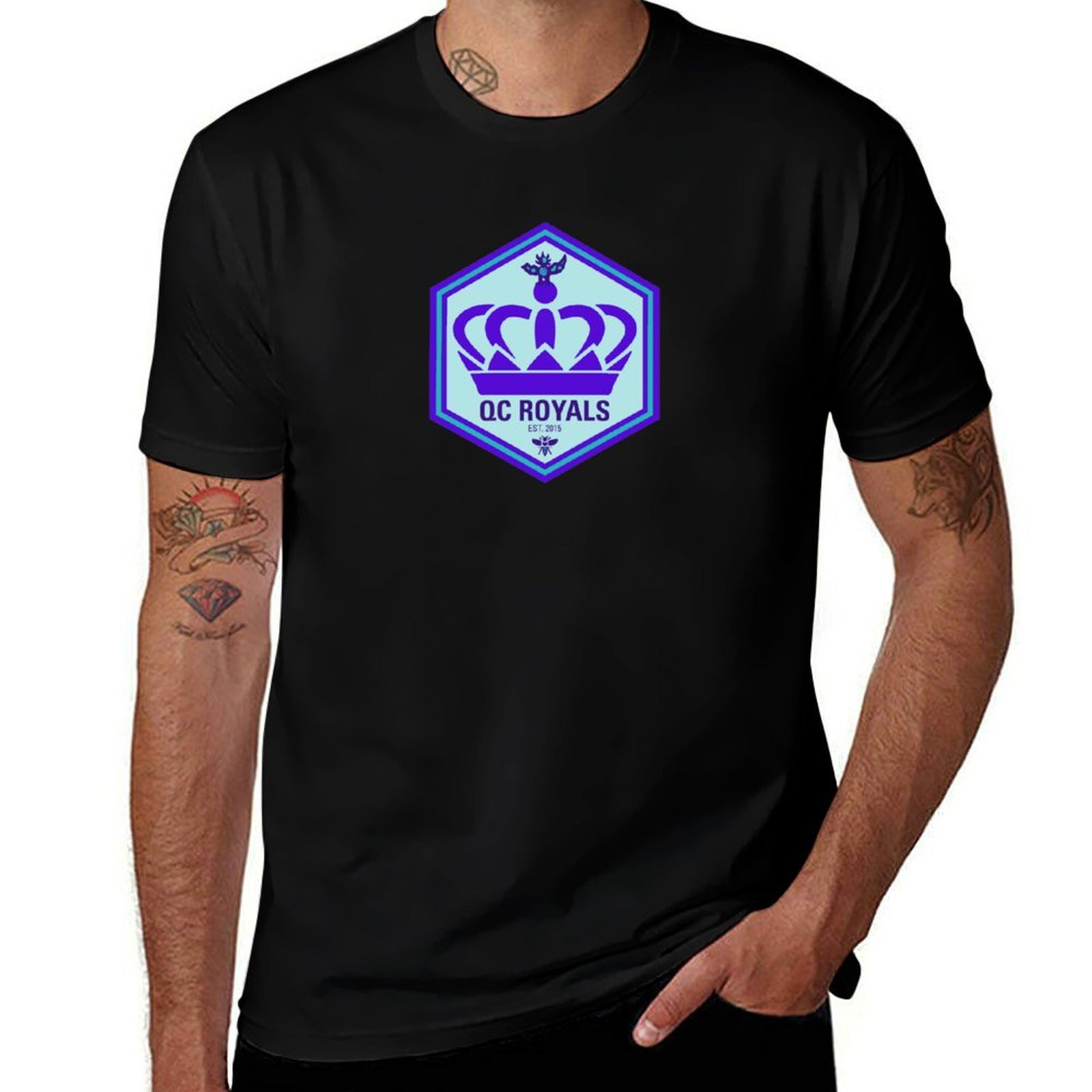 Camiseta com logotipo QC Royal - Printing Qc avaliação e preço