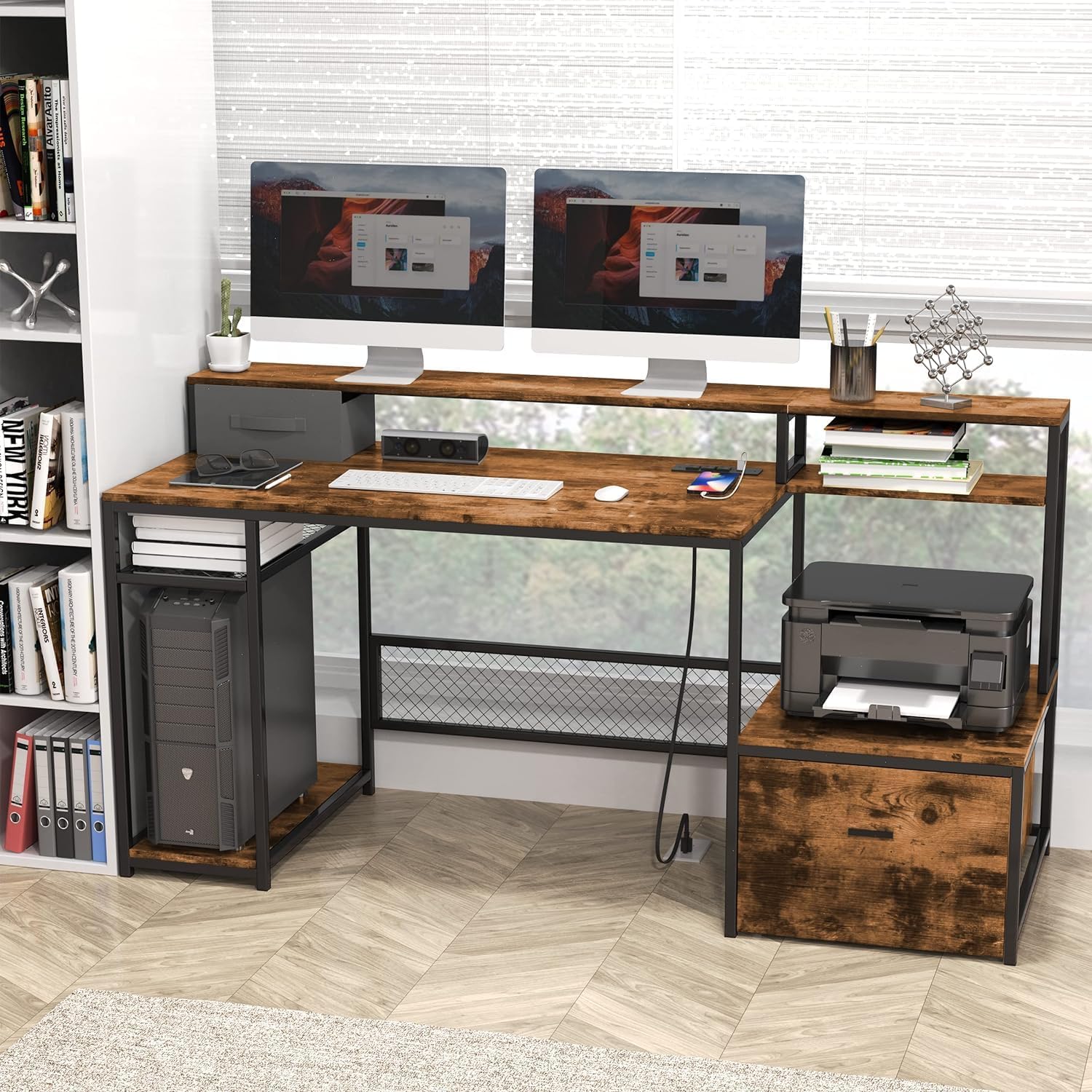 Mesa de Computador Moderna com - Commercial Printer avaliação e preço