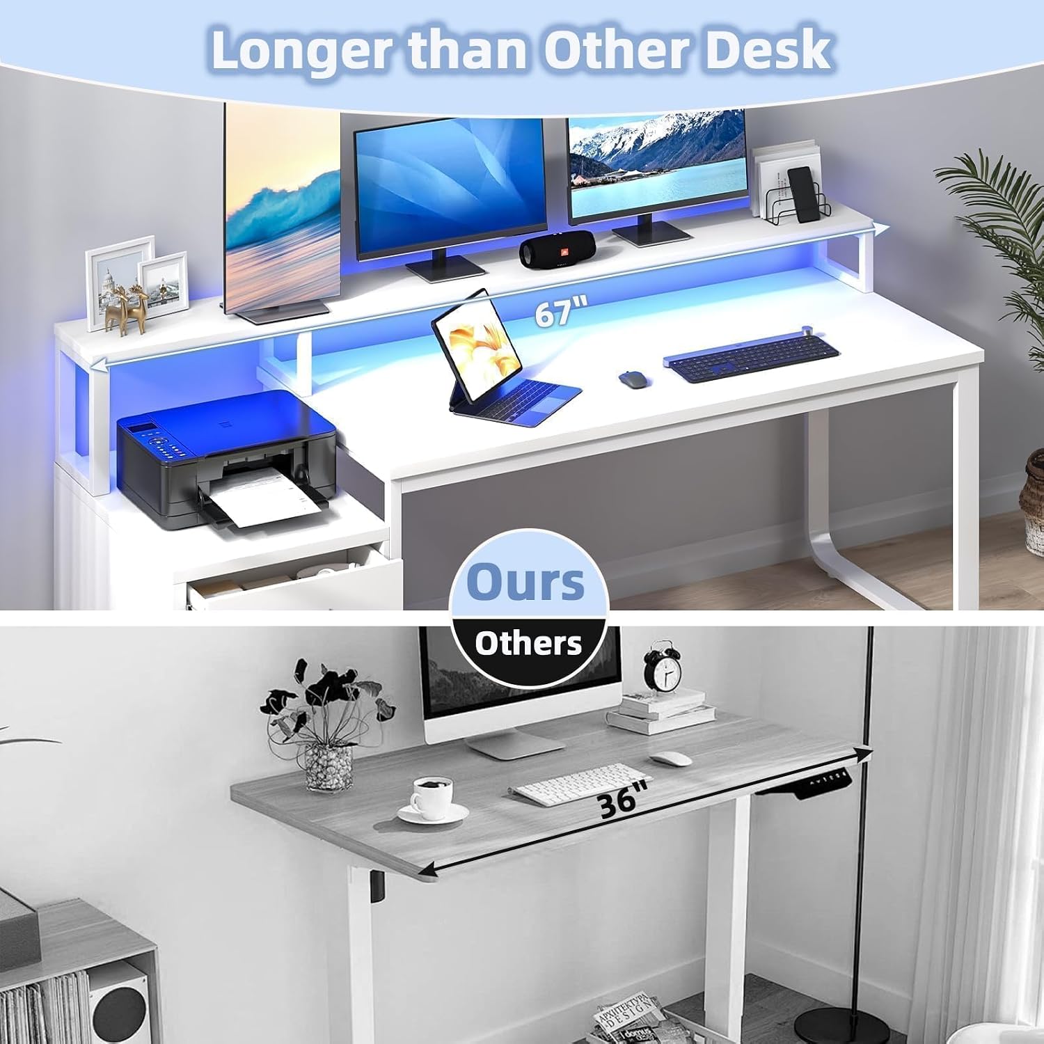 Mesa Branca de 67 Polegadas co - Commercial Printer avaliação e preço