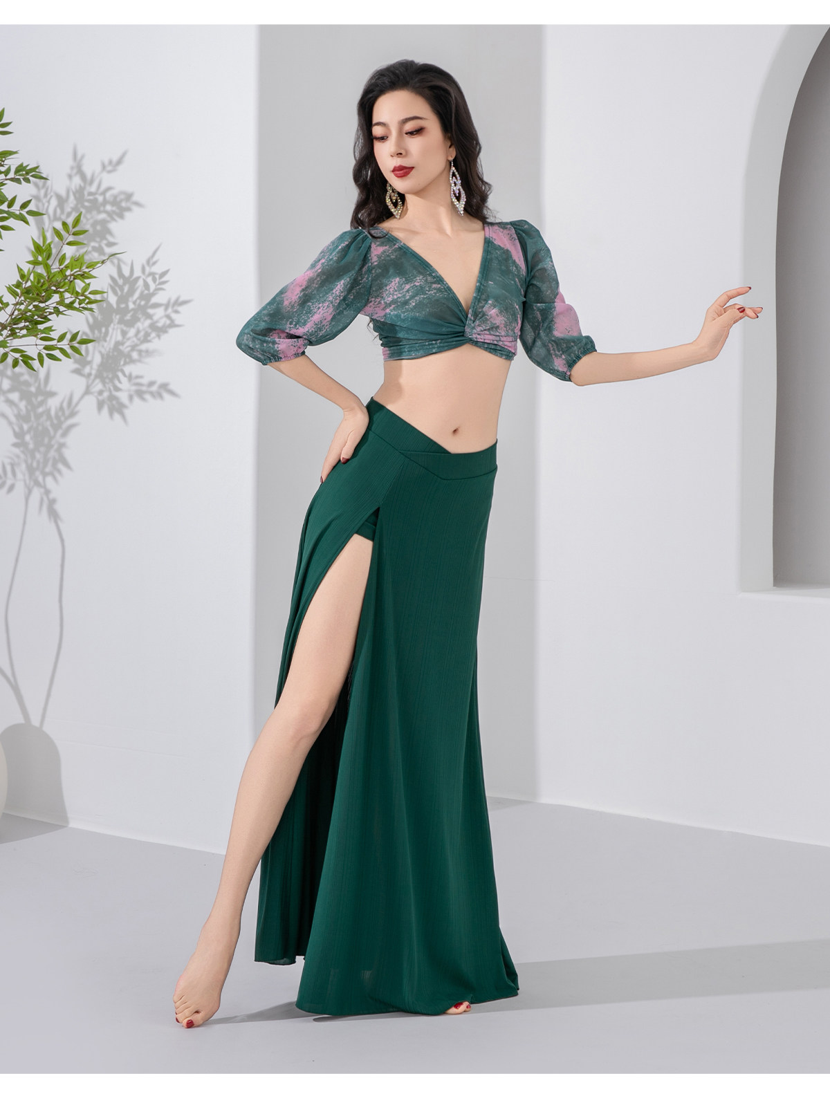Novo Traje de Dança do Ventre  - Printing Qc avaliação e preço