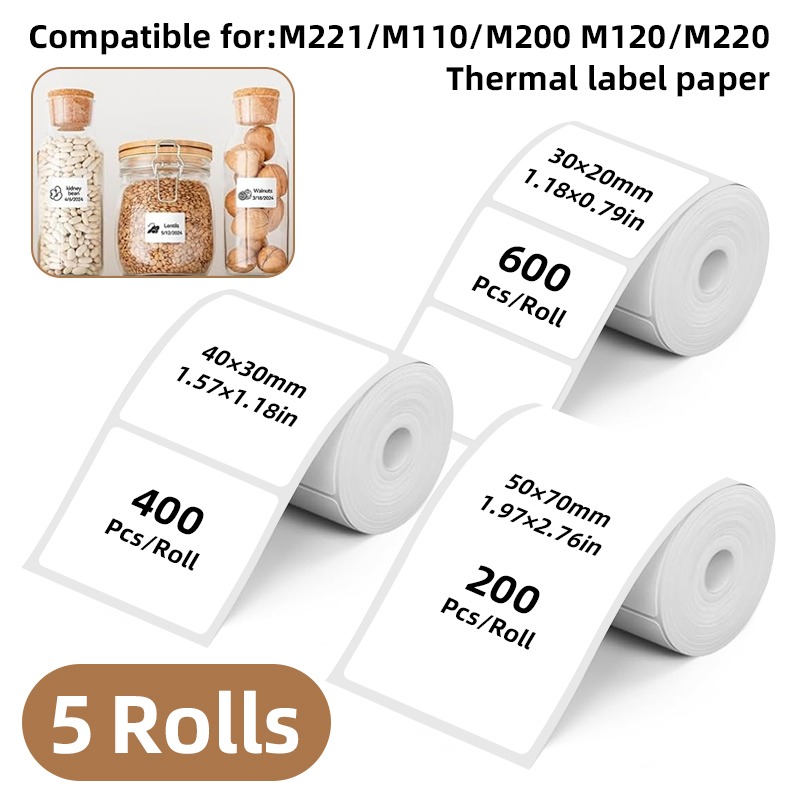 5 rolos de etiquetas adesivas  - Commercial Printer avaliação e preço